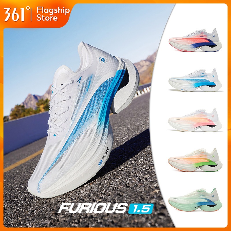 【361 Degrees】Furious 1.5 | รองเท้าวิ่ง สำหรับผู้ชาย ออกแบบมาพร้อมแผ่นคาร์บอน สวมใส่ง่าย 672512223F