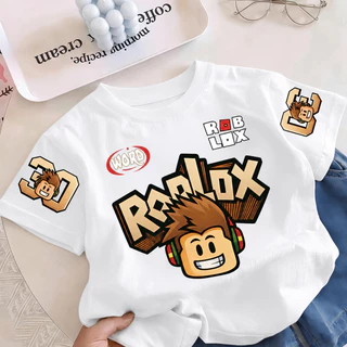 NASA เสื้อยืดเด็กแขนสั้น พิมพ์ลาย ROBLOX สุดฮิตประจำปี 2026 ผ้าฝ้าย 100% ระบายอากาศดี เหมาะสำหรับเด็กอายุ 1-12 ปี