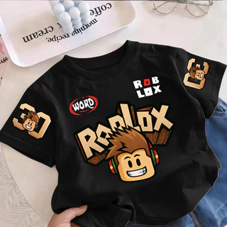 NASA เสื้อยืดเด็กแขนสั้น พิมพ์ลาย ROBLOX สุดฮิตประจำปี 2026 ผ้าฝ้าย 100% ระบายอากาศดี เหมาะสำหรับเด็กอายุ 1-12 ปี