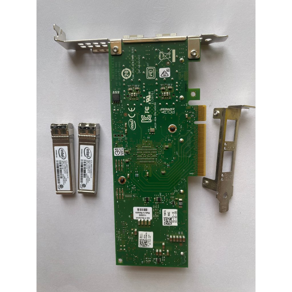 [สต๊อกพร้อม] intel X710-DA2 รุ่น DELL Dual Port 10G SFP การ์ดเครือข่ายไฟเบอร์ออปติก intelx710 ชิปเซิ