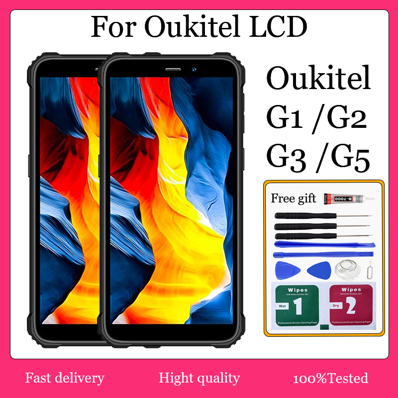 ต้นฉบับสําหรับ Oukitel G1 G2 G3 G5 จอแสดงผล LCD หน้าจอสัมผัสเปลี่ยน