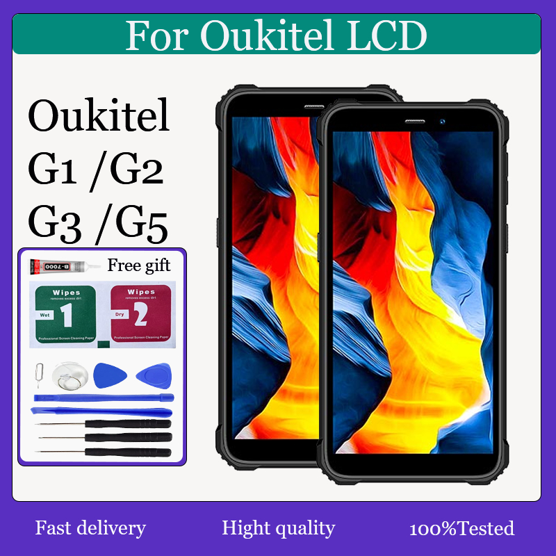 ต้นฉบับสําหรับ Oukitel G1 G2 G3 G5 จอแสดงผล LCD หน้าจอสัมผัสเปลี่ยน