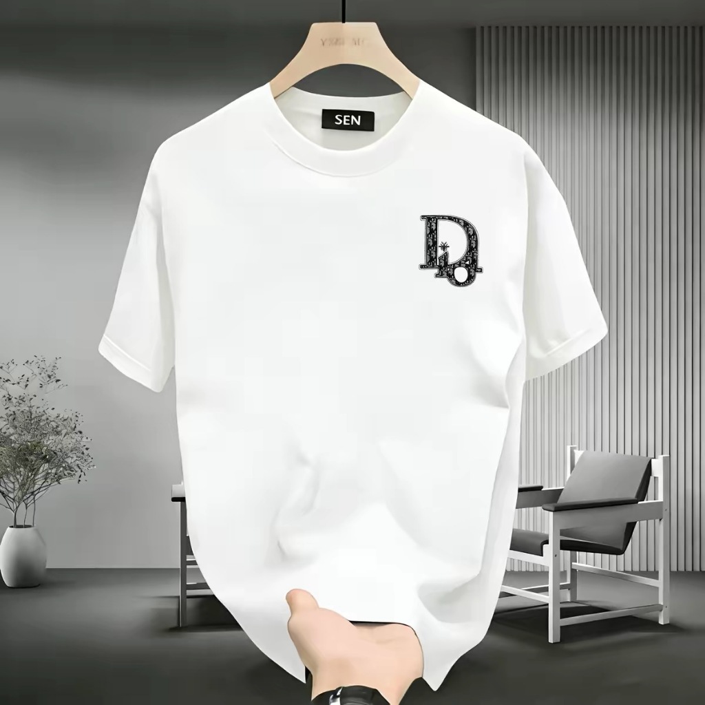 【Top เสื้อยืดแขนสั้น】 เสื้อยืดคอกลมสีพื้น ผ้าฝ้าย 100% ระบายอากาศดี ดีไซน์เก๋ เหมาะสำหรับเยาวชน ลำลอง
