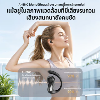 Philips TAQ2120 หูฟังบลูทูธแบบเปิดหู แบบหนีบหู พร้อมเทคโนโลยีกระดูกกะโหลก ปี 2026 รุ่นล่าสุด เหมาะสำหรับการออกกำลังกายและฟังเพลง พร้อมระบบลดเสียงรบกวนขณะคุย