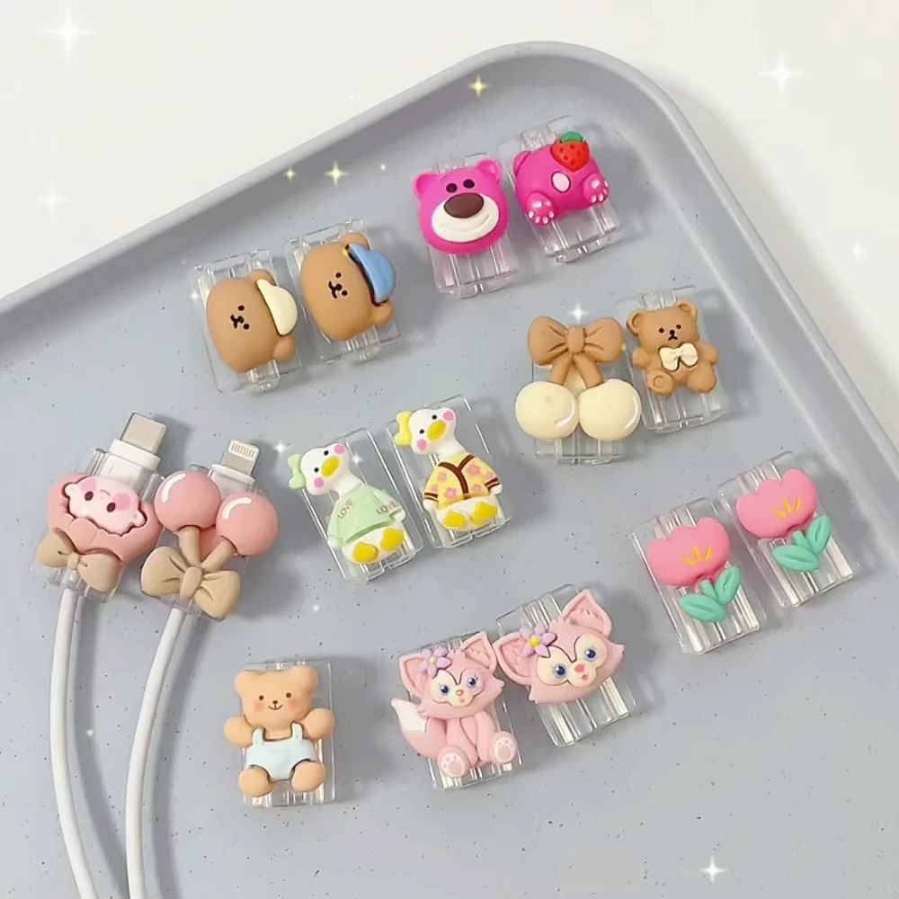 ตัวถนอมสายชาร์จ USB ลายการ์ตูนตลก สําหรับโทรศัพท์มือถือ IPhone