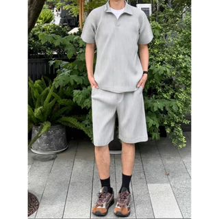 มิยาเกะ จีบเสื้อผ้าผู้ชายข้อบกพร่องทุกชนิดของฤดูใบไม้ร่วงเสื้อกางเกงหลากหลายขนาดเล็กออกไม่ตรงกันปกติสวมใส่จิตใจไม่ยิง