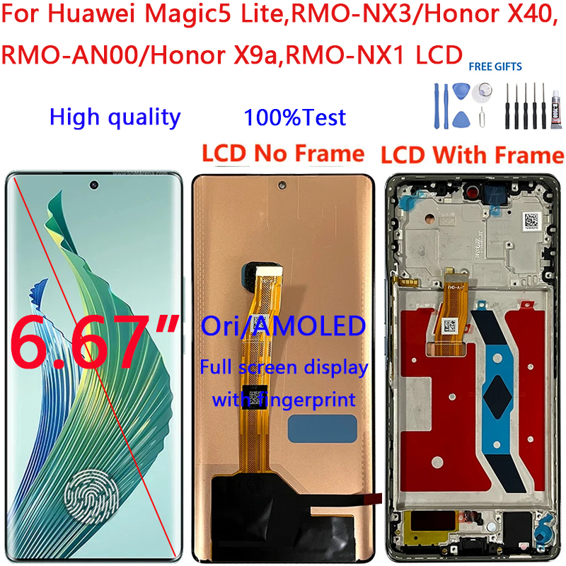 สําหรับ Huawei Magic5 Lite RMO-NX3 Honor X40 RMO-AN00 Honor X9a RMO-NX1 LCD Diaplay Touch Screen Dig