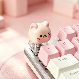 Keycap Hello Kitty แมวน่ารัก 3D เรซิ่นใส MOA สำหรับคีย์บอร์ด Mechanical Cherry MX (ESC Keycap)