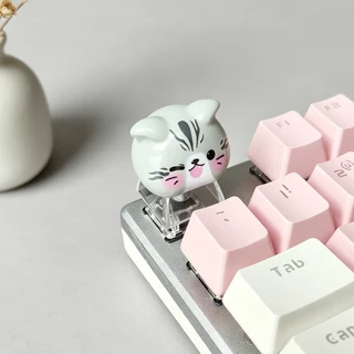 Keycap Hello Kitty แมวน่ารัก 3D เรซิ่นใส MOA สำหรับคีย์บอร์ด Mechanical Cherry MX (ESC Keycap)