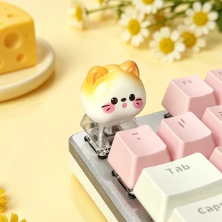 Keycap Hello Kitty แมวน่ารัก 3D เรซิ่นใส MOA สำหรับคีย์บอร์ด Mechanical Cherry MX (ESC Keycap)