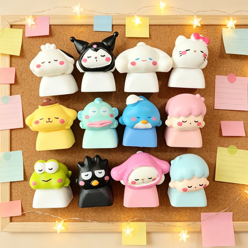 คีย์แคป MOA Sanrio Characters ชุดคีย์แคปเรซินน่ารัก สำหรับคีย์บอร์ด Mechanical Cherry MX แคปคัสตอม