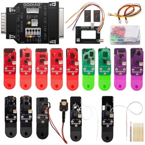 GODIAG BCP U KEY BDC2 BDC3 14-in-1 อะแดปเตอร์ชุดสําหรับ 5C/ 5D เข้ารหัสคีย์การเขียนโปรแกรมและจับคู่ร