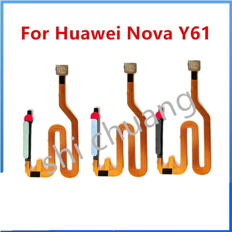 สําหรับ Huawei Nova Y61 ปุ่มไฟ Flex Cable ON OFF Switch พร้อมเซ็นเซอร์ ID Touchลายนิ้วมือโทรศัพท์อะไ