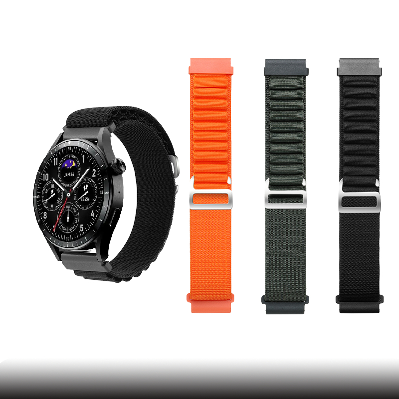 สําหรับ Infinix XWatch N4 Pro/ N5 Pro อุปกรณ์เสริมสายนาฬิกาไนลอนทอ 22 มม.