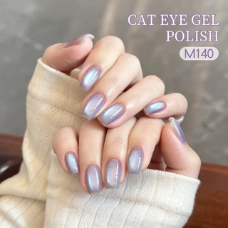 XEIJAYI 10ml - ยาทาเล็บเจลสีเขียวอ่อนและม่วงองุ่นแบบแคทอาย เหมาะสำหรับทุกฤดูกาล