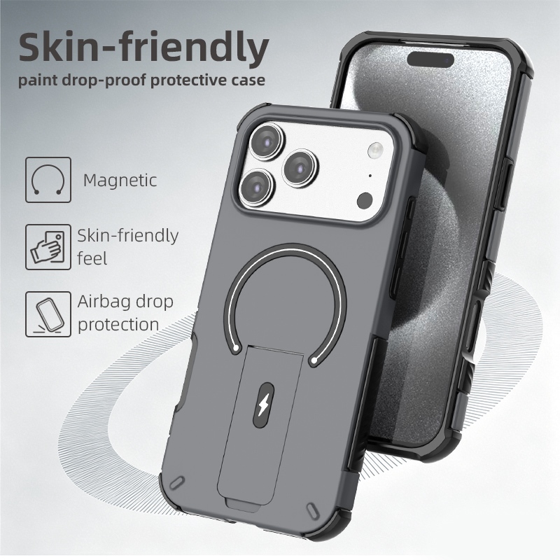 ถุงลมนิรภัยกันกระแทกแม่เหล็กสําหรับ iPhone 17 Pro Max ปลอก Mini Holder สําหรับ iPhone17 16 Plus i16 