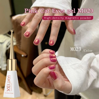 XEIJAYI 10ml-New Pink Gold Cat Eye Gel Nail Polish,ให้ความเงางามยาวนาน เหมาะสำหรับใช้ในชีวิตประจำวัน