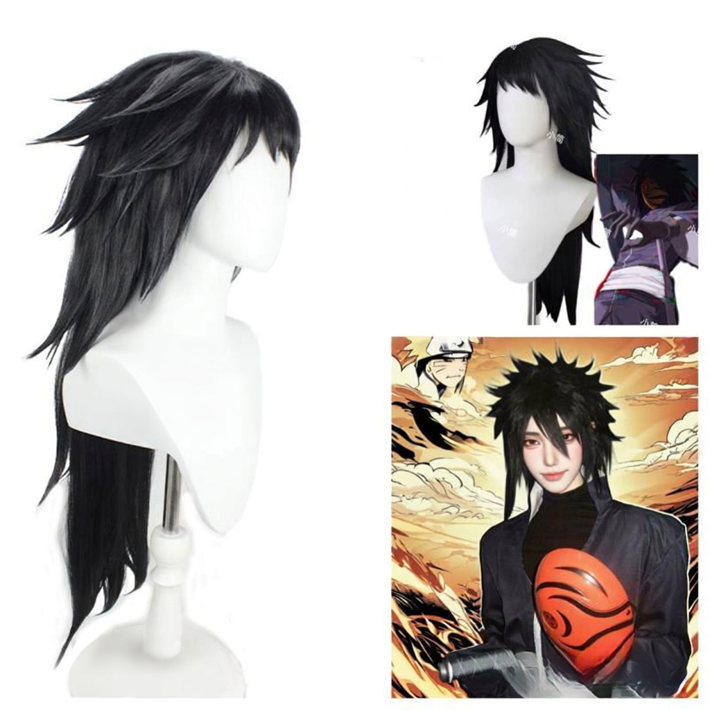 Naruto Uchiha Cosplay Wig with Soil Black Hot Sky Shape Rose Net px2c