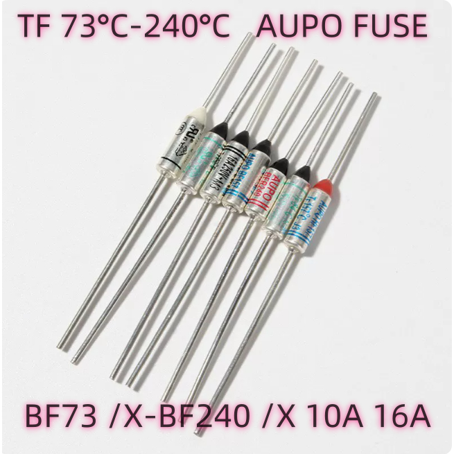 ฟิวส์ความร้อน AUPO 5 ชิ้น TF73℃~240℃ 10A 16A BF73 BF73X BF77 BF77X BF84 BF84X BF94 BF94X BF99 BF99X BF104 BF104X BF113X BF117X BF121 BF121X BF133X BF142 BF142X BF157 BF157X BF172 BF172X BF184 BF184X BF192 BF192X BF216 BF216X BF229 BF229X BF240 BF240X BF11