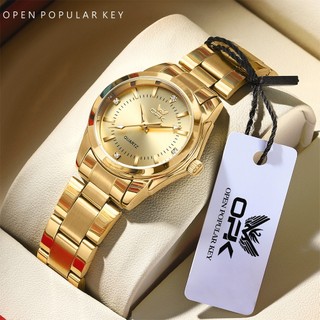 OPK Watch For Women Waterproof Original Stainless Steel Quartz Fashion Casual Gold Ladies Watch 6002