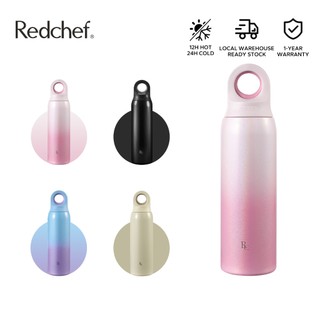 Redchef 650ml Water Bottle Insulated Stainless Steel One-Hand Open 24H Cold 12H Hot Leakproof BPA Free for Gym Travel School