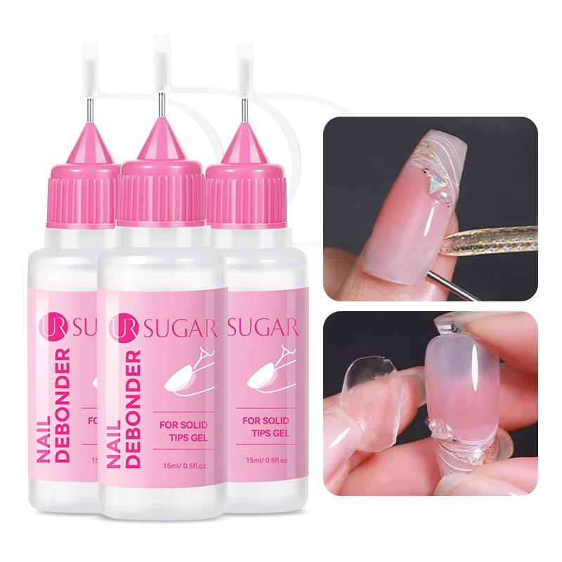UR SUGAR 15ml น้ํายาล้างเล็บเจล Remover สําหรับกดบนเล็บปลอม ลบกาวแข็ง เจลปลายเล็บแข็ง