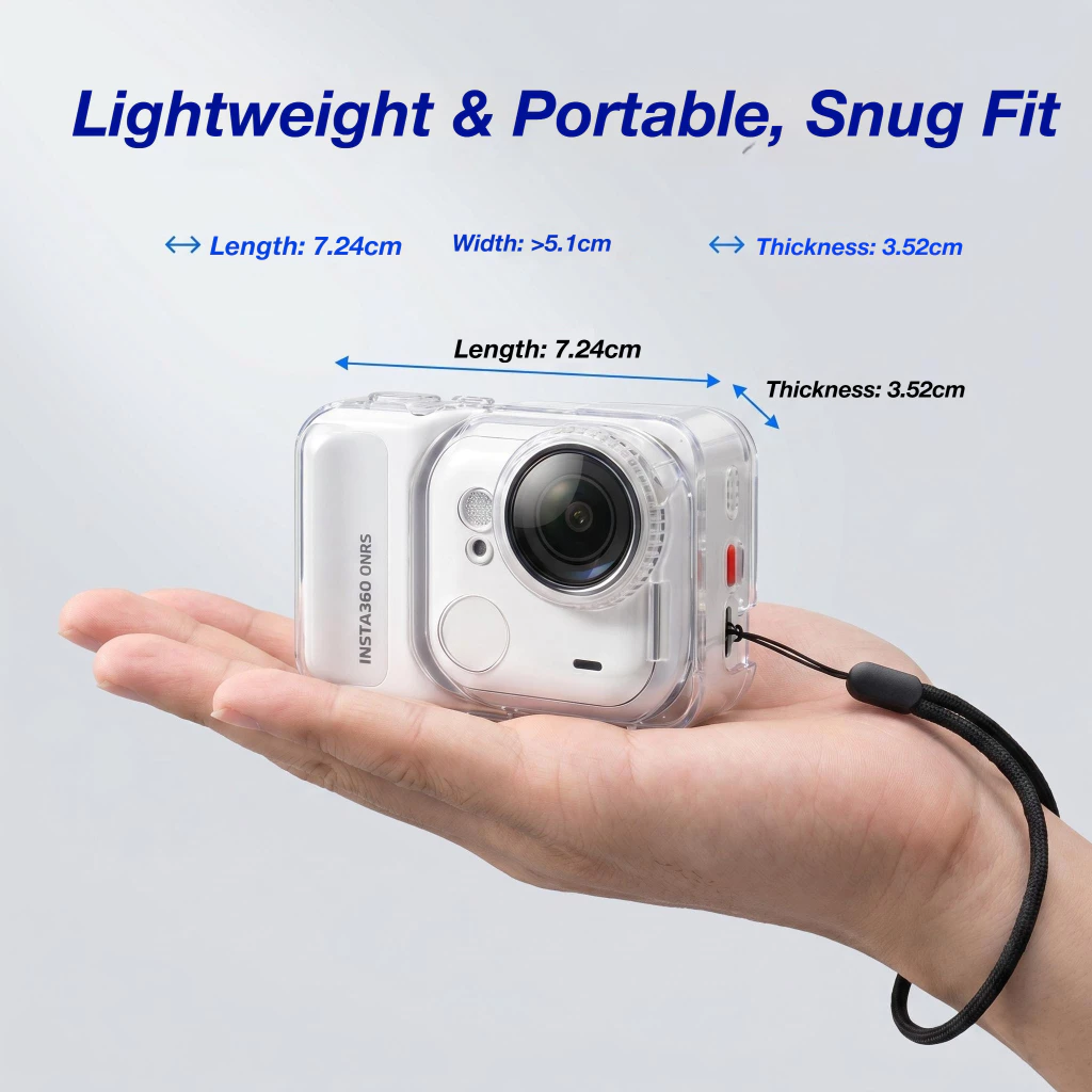 สําหรับ Insta360 Go Ultra TPU Clear เคสป้องกันเชือกป้องกันการสูญหายโปร่งใสฝาครอบเลนส์ป้องกันรอยขีดข่วนครอบคลุมสําหรับ Insta360 Go Ultra thumbnail 9