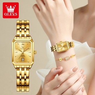 OLEVS Watch For Women Waterproof Original Quartz Stainless Steel Elegant Gold Ladies Wristwatch 5616