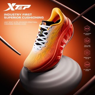 【NEW LAUNCH】XTEP Light Boat Ultra | Men Running Shoes Mesh Breathable Sports Shoes Shock Absorption