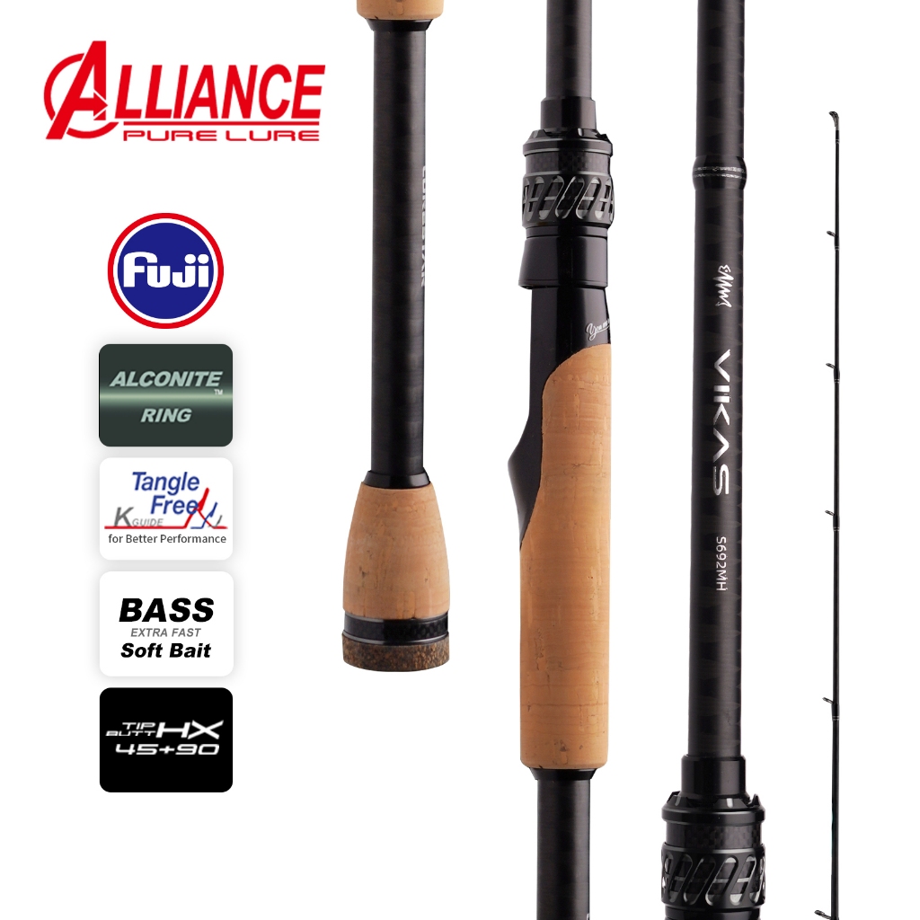 VIKAS Spinning Casting Fishing Rod Fuji Ring F XF Action Lure Rod High Carbon Fuji Reel Seat Bass Pi