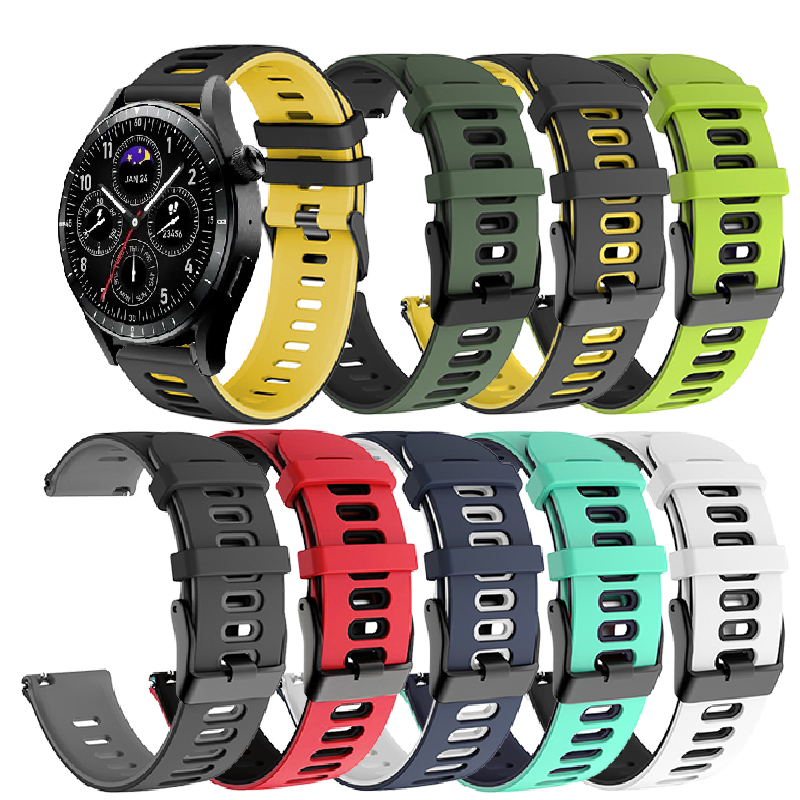 สําหรับ Infinix XWatch N4 Pro/Infinix XWatch N5 Pro สายนาฬิกาซิลิโคนทูโทน 22 มม.