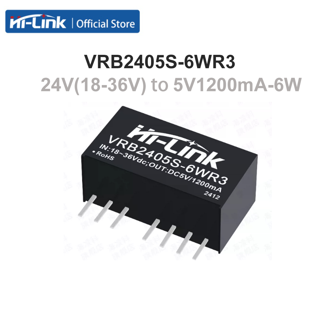 VRB2405S-6WR3 VRB2409S-6WR3 VRB2412S-6WR3 6W แยก DC-DC โมดูล 1500VDC การแยก SIP แพคเกจ