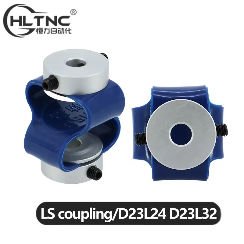 HLTNC D23L24 D23L32 ข้อต่อห่วงคู่ – อลูมิเนียมอัลลอยด์แบบยืดหยุ่น 23 มม. Encoder Coupler Zero Backla