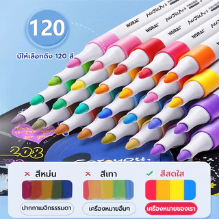 ปากกาอะคริลิค ปากกามาร์คเกอร์ 12-120สี ปากกาเมจิก สีเมจิก เคมี เน้นข้อความ เขียนแก้วพลาสติกโลหะ Acrylic Marker