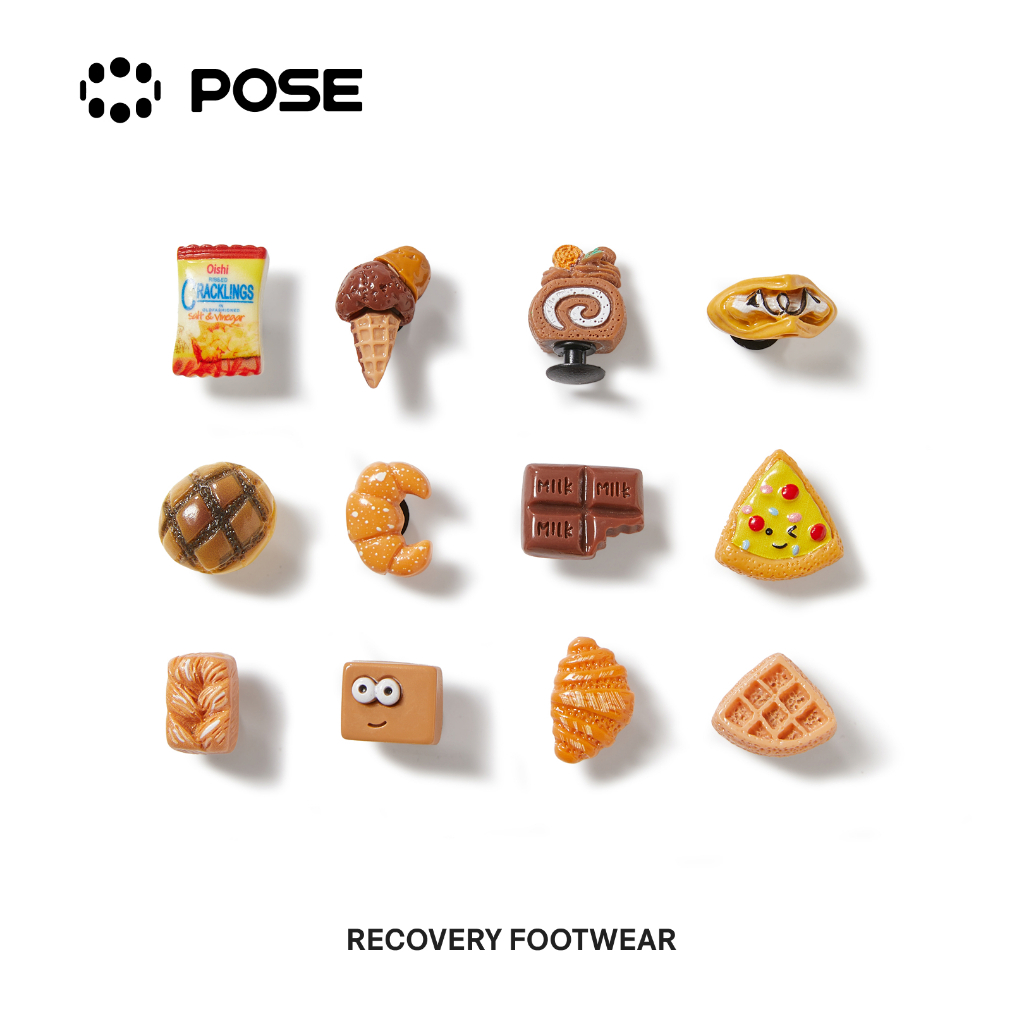 POSE x Peatwasu เสน่ห์รองเท้างบ, เสน่ห์รองเท้าสไตล์ดอกไม้, การออกแบบนักบินอวกาศน่ารักและหมีน้อยตลก, การออกแบบกบที่ไม่ปกติ, อุปกรณ์เสริมรองเท้า, DIY, เข้ากันได้กับPJ0010