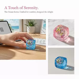 [ก้อนน้ำแข็งมหัศจรรย์] Ice CUBE Squishy ของเล่นโปร่งใส Soft ยืดหยุ่นเกล็ดหิมะความเครียด Ball Maltose Cube Squishy Calming Satisfaction สําหรับเด็กผู้ใหญ่