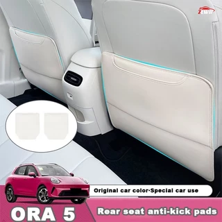 ZLWR เหมาะสําหรับ ORA 5 ที่นั่งแผ่นป้องกันการเตะ, ที่นั่งกลับแถวภายในป้องกันรอยขีดข่วนและป้องกันสกปรกอุปกรณ์เสริมพิเศษสําหรับการดัดแปลงรถยนต์