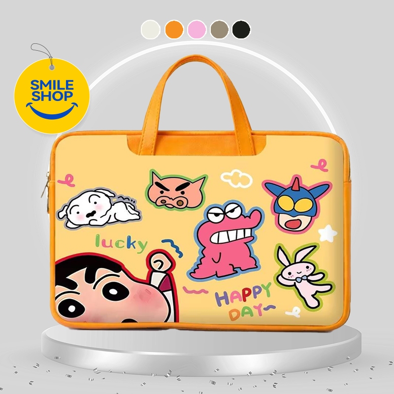Denim Crayon Shin-Chan กระเป๋าคอมพิวเตอร์ Nohara Shinnosuke แท็บเล็ตป้องกันกรณีแล็ปท็อป Apple Macbook เหมาะสําหรับขนาดต่างๆ