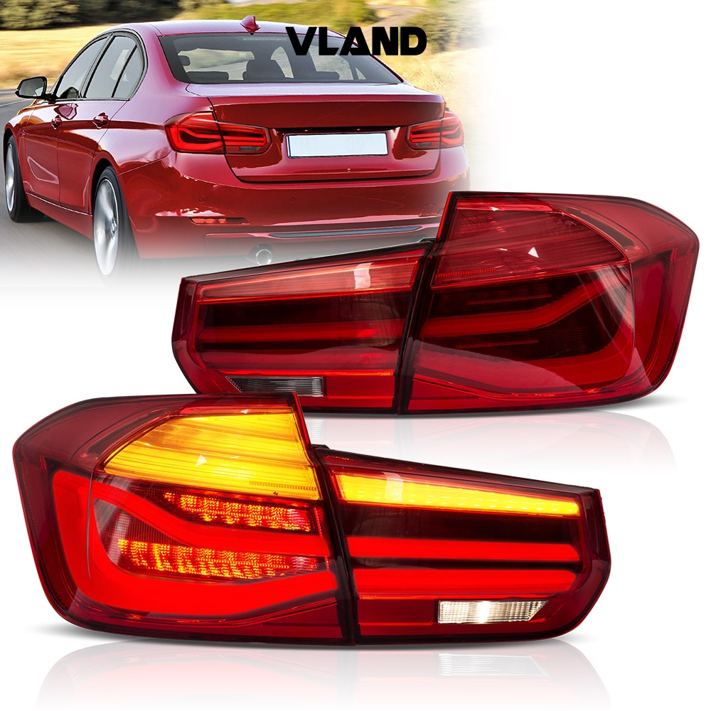 VLAND ไฟท้าย LED สําหรับ 2013-2018 BMW 3 Series F30 F35 F80 LCI สไตล์ W/o ลําดับไม่มีสําหรับ F31 F34