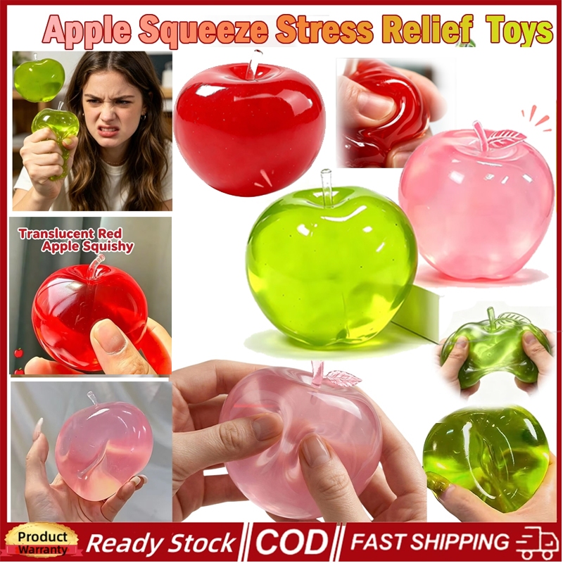 Apple Squeeze ของเล่นบรรเทาความเครียดและ Vent Anger Fidget ของเล่นช้า Rebound Fidget บีบของเล่นเพื่อบรรเทาความเครียดสําหรับ ADHD