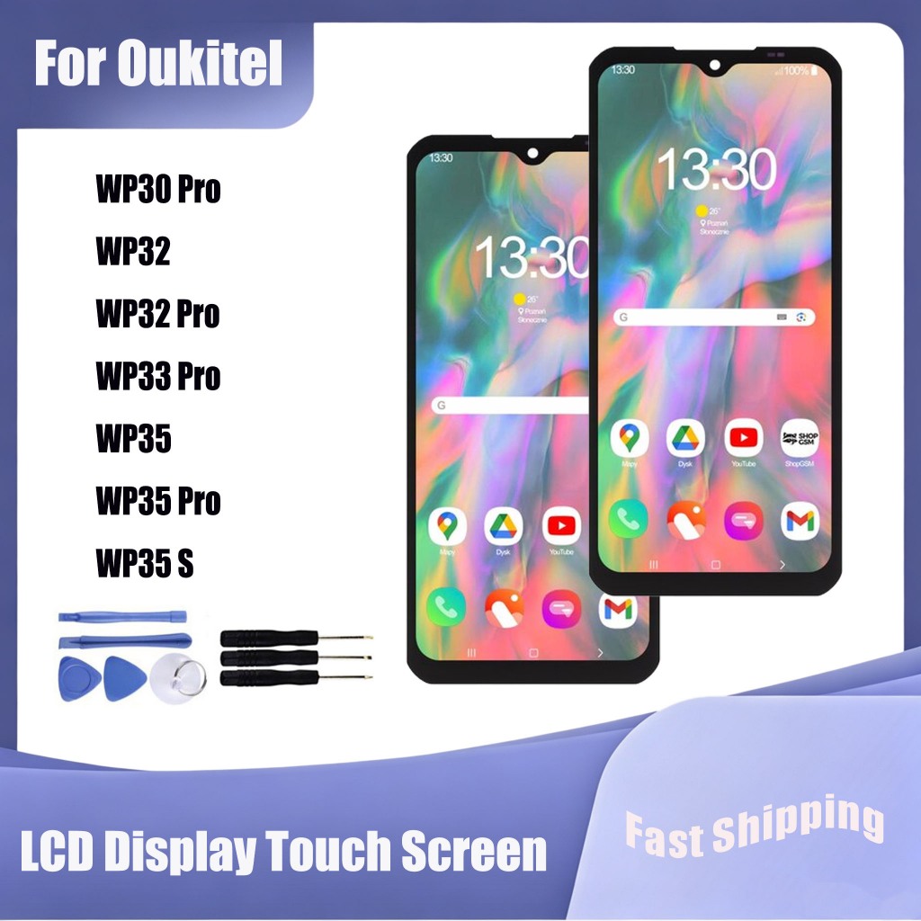 สําหรับ Oukitel WP30 WP32 WP33 WP35 WP35s Pro จอแสดงผล LCD หน้าจอสัมผัสเปลี่ยน