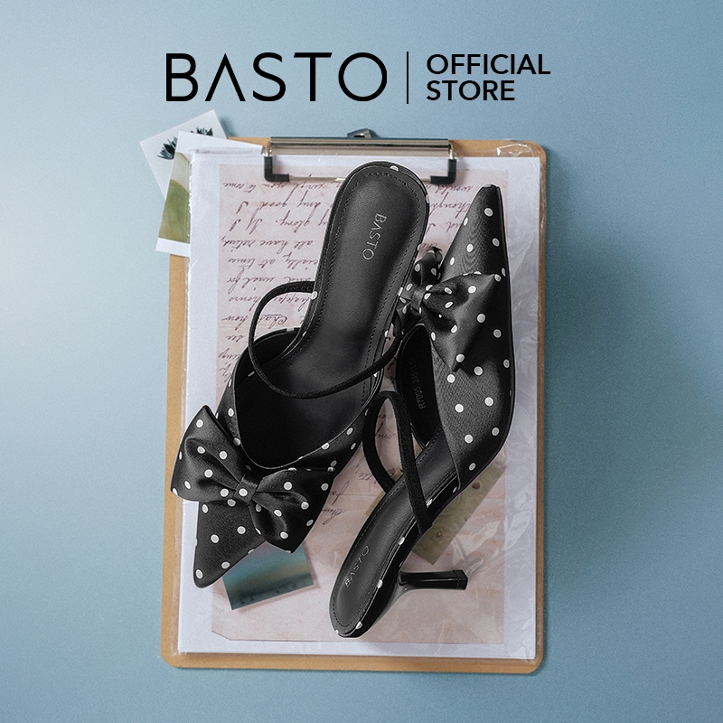 BASTO Women's Thick Heels Sandals รองเท้าแตะผู้หญิง รองเท้าส้นสูง R7005