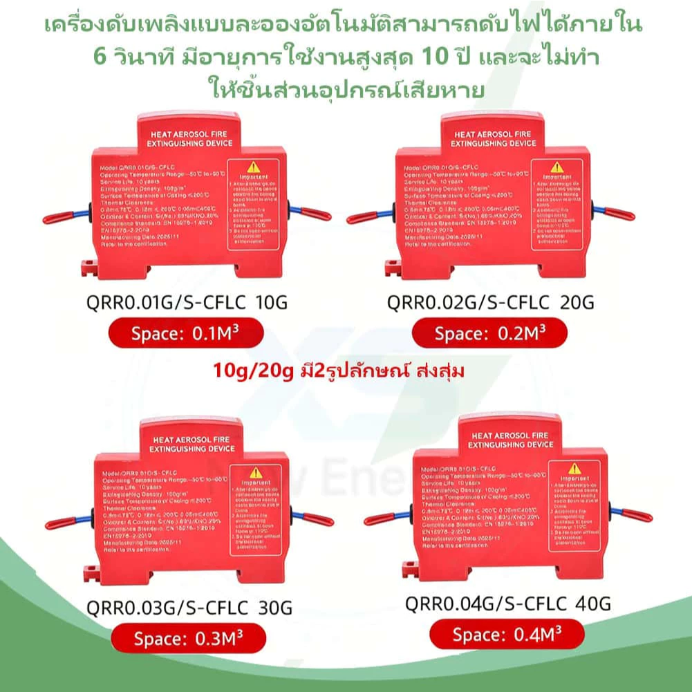 1pcs 10 กรัม 20 กรัม 30 กรัมสติกเกอร์ดับเพลิงอัตโนมัติแบบละอองร้อนเหมาะสําหรับตู้จําหน่ายและกล่องกระจายขนาดเล็กและสะดวก