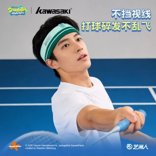 Kawasaki x SpongeBob ร่วมแบรนด์แถบคาดศีรษะและสายรัดข้อมือ K1E07-D3822&K1E03-D3255 ดูดซับเหงื่อสําหรับผู้ชายและผู้หญิงป้องกันเหงื่อดูดซับเหงื่อดูดซับบาสเกตบอลวิ่งออกกําลังกาย Headban