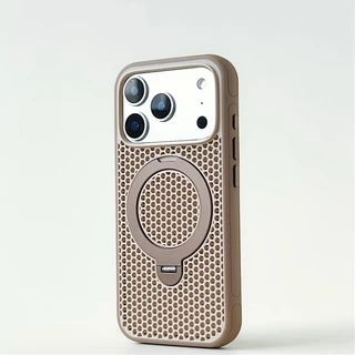 cooling/วงเล็บโลหะ/Matte acrylic hard Case/สีส้มเข้ากันได้สําหรับiPhone 11 12 13 14 15 16 17 Pro MaxกรณีผิวสําหรับiPhone 16 15 14 Plusปกหลัง