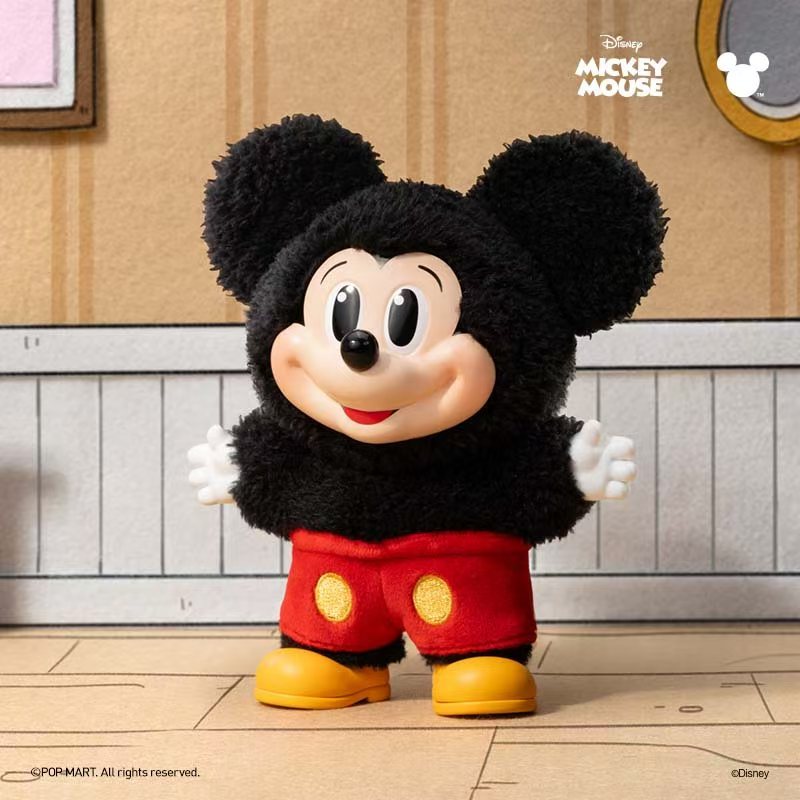 P POPMART POPMART Mickey Family Cute Together จี้รูป Mystery Box ของเล่นของขวัญ
