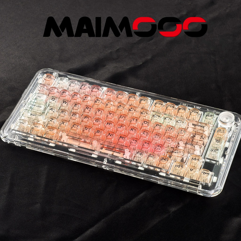 MAIMOOO Rainbow Gradient Keycaps LED โปร่งแสงไทย Keycap MOA โปรไฟล์ 125 คีย์ PC กระบวนการ UV Aula F7