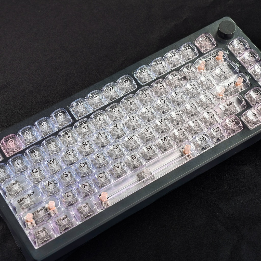 MAIMOOO Blue Purple Gradient Thai Keycaps MOA Profile PC 125 คีย์กระบวนการ UV Fantech MK889 Ajazz AK