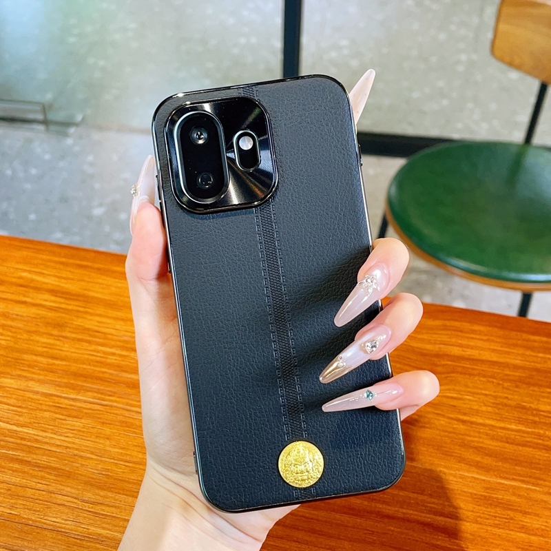 สําหรับOne Plus 15 15T TPU Anti-DropกันกระแทกกรณีSlimธุรกิจPUหนังทําความสะอาดง่ายแฟชั่นปกหลังสําหรับ