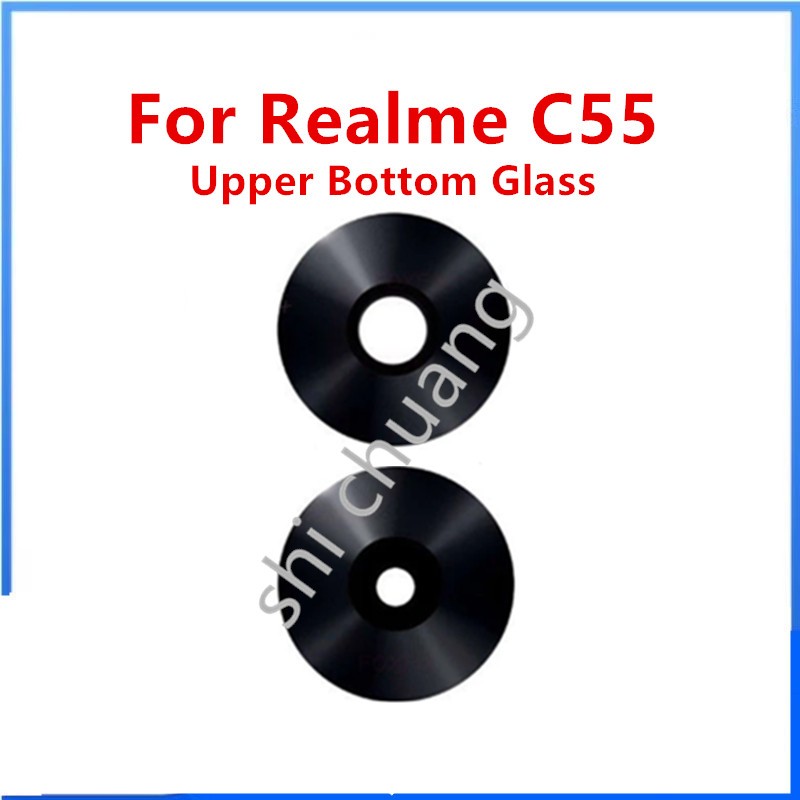 เลนส์กล้องด้านหลังด้านหลังสําหรับ Realme C55 เปลี่ยนด้วยสติกเกอร์กาว RMX3710